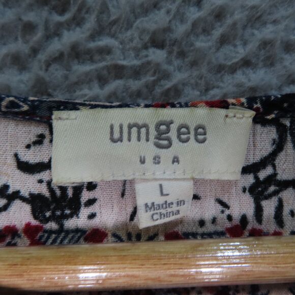 Umgee Mini Dress Large Multicolor Sleeveless Colorful Boho Geometric Pullover - Picture 6 of 10